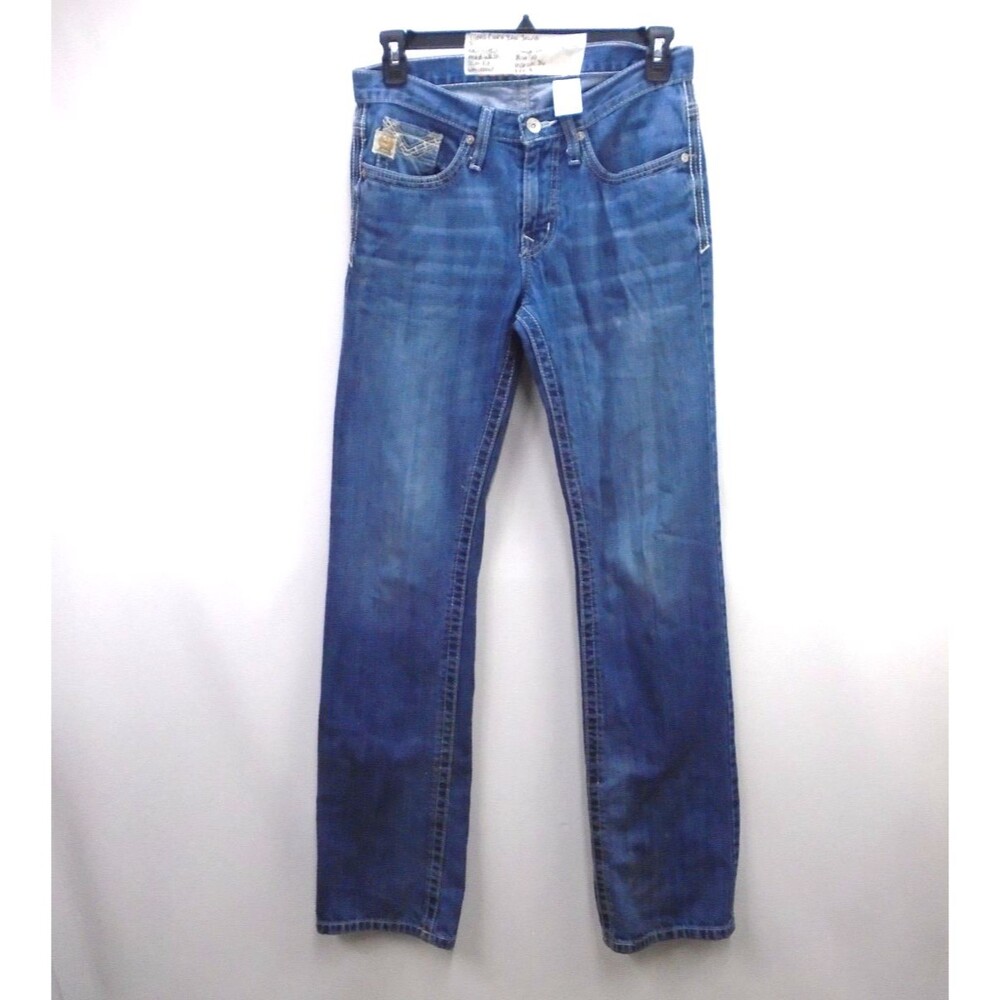 Cinch Ian Men's Jeans Size 30 (32x36) Slim Fit Bootcut Medium Wash Embroidered - Picture 1 of 11